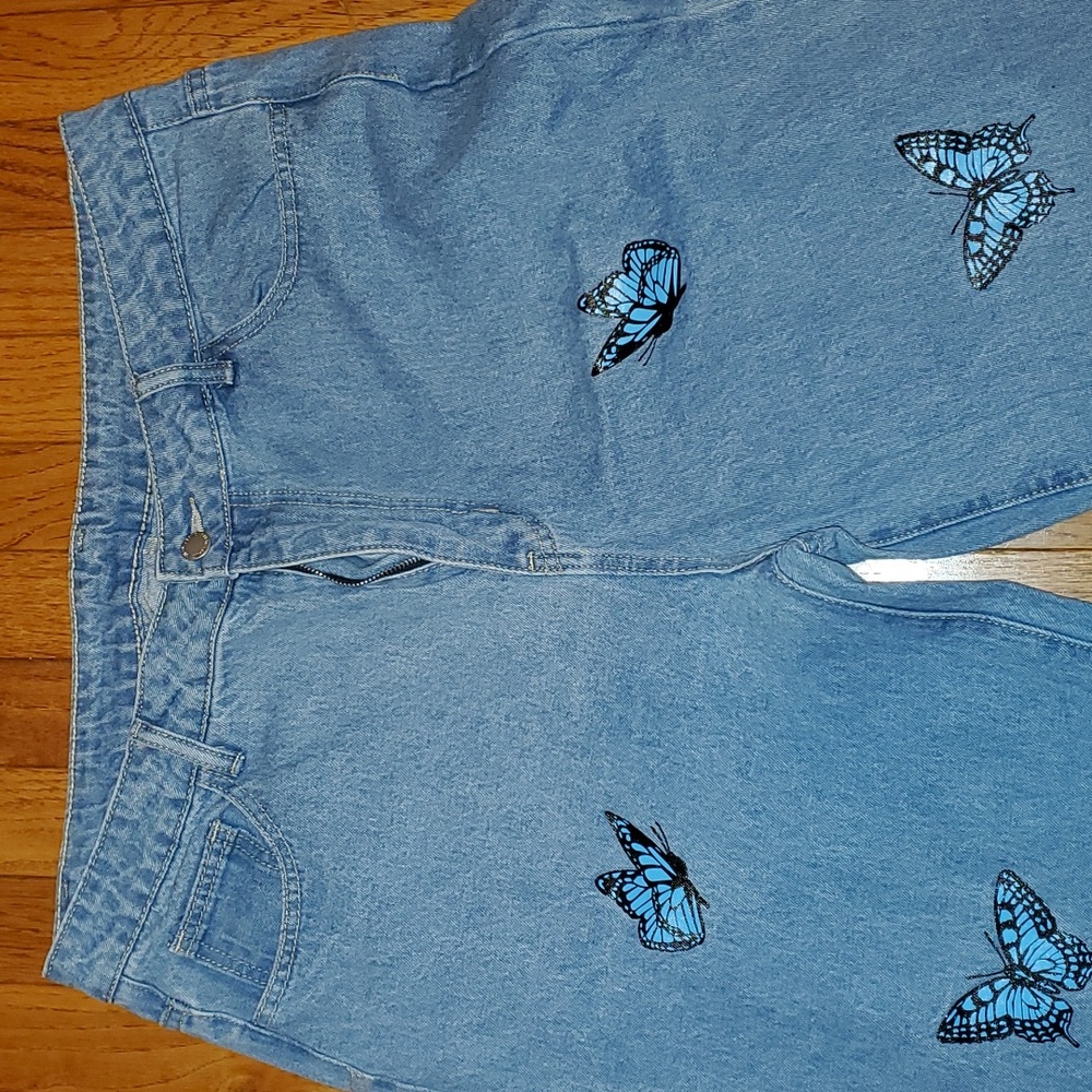 Shein Curve 1xl  Embroidered jeans